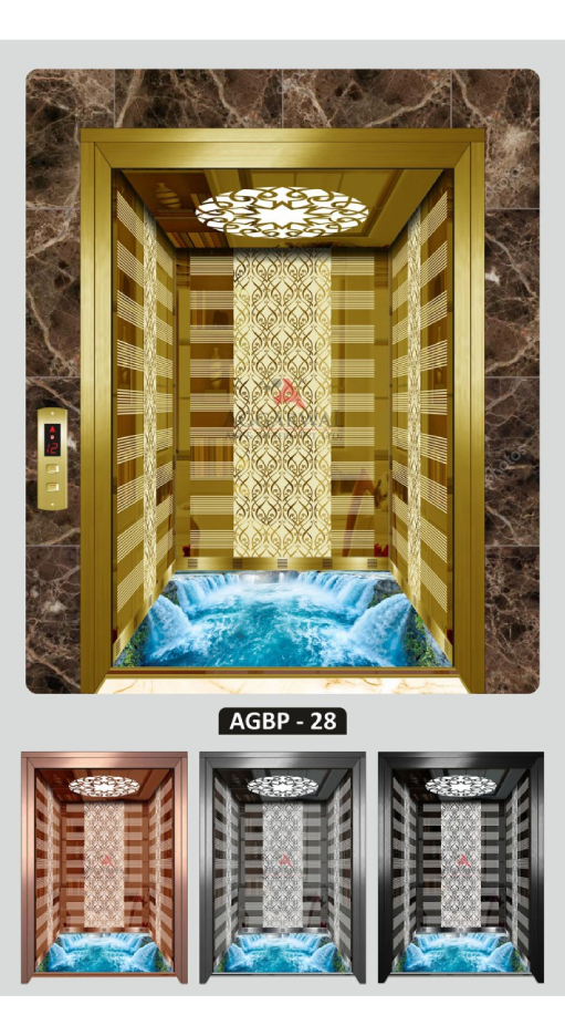 Luxury glass lift interior