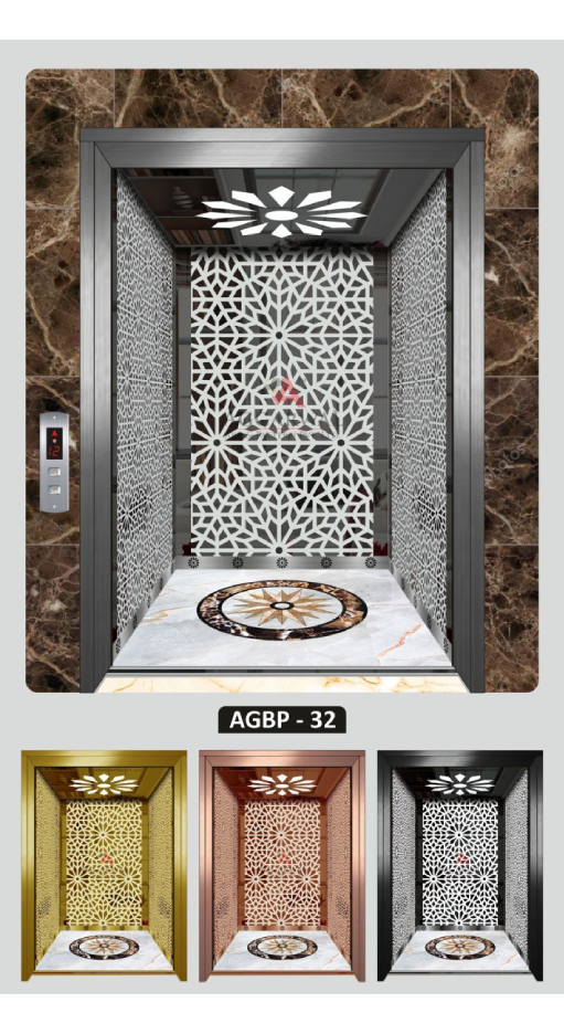 Luxury glass lift interior