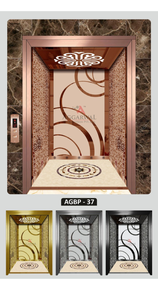 Luxury glass lift interior