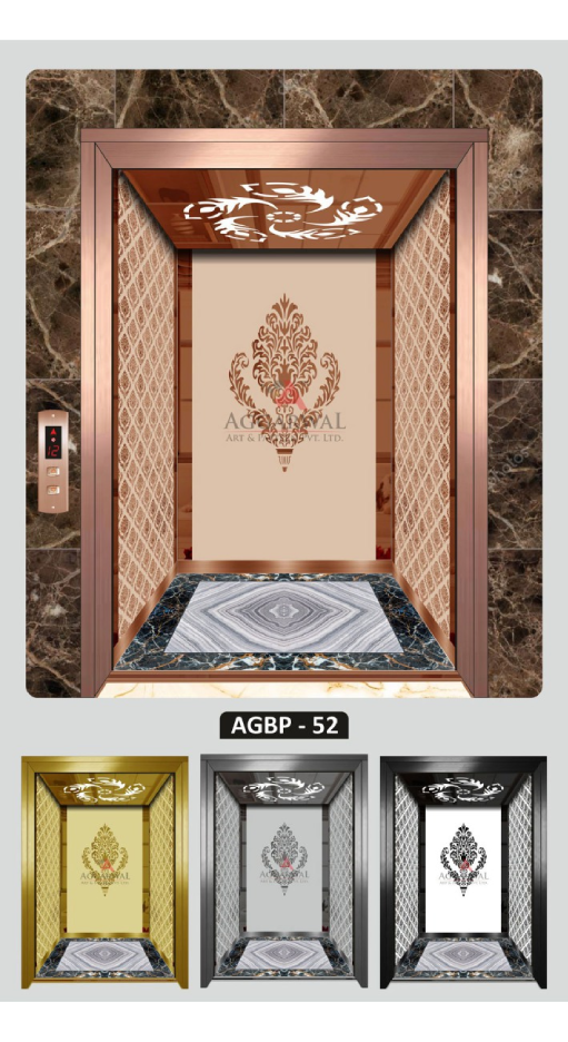 Luxury glass lift interior