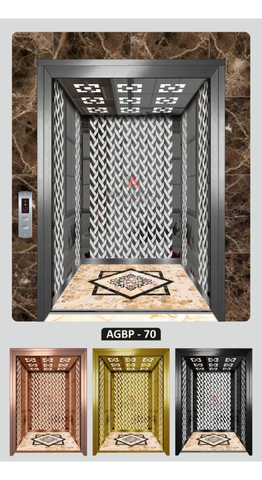 Luxury glass lift interior