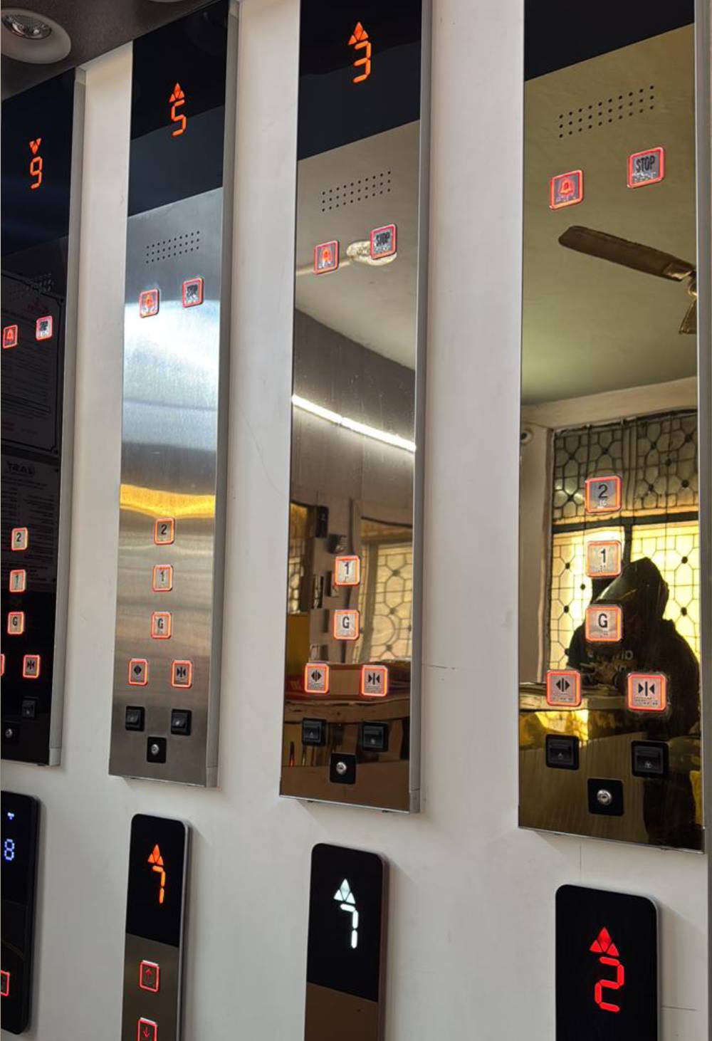 Touch-based elevator control panel