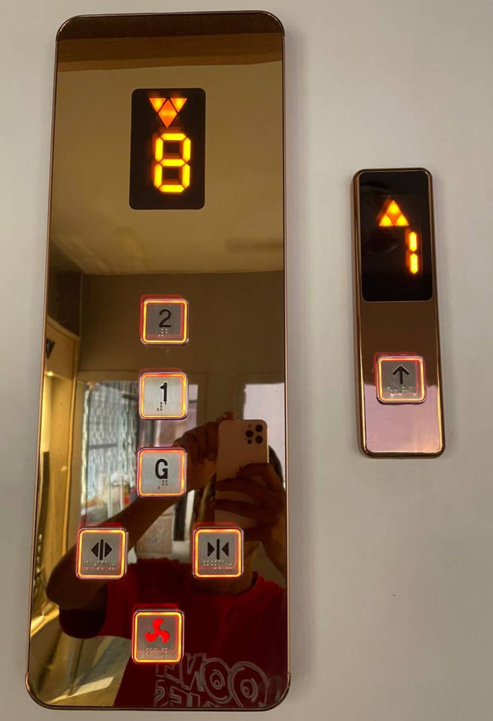 Modern elevator button panel design